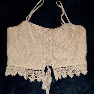 White crop top